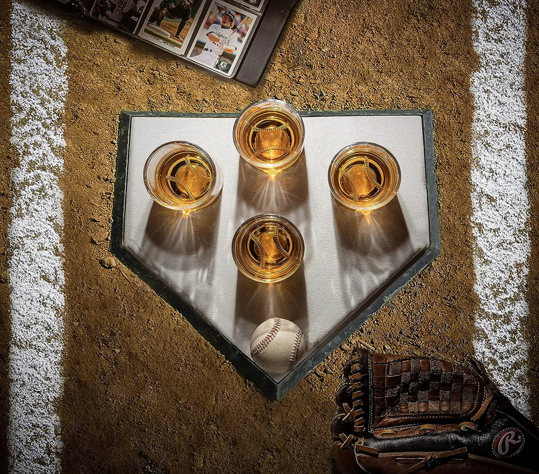 Baseball Whiskey Glass