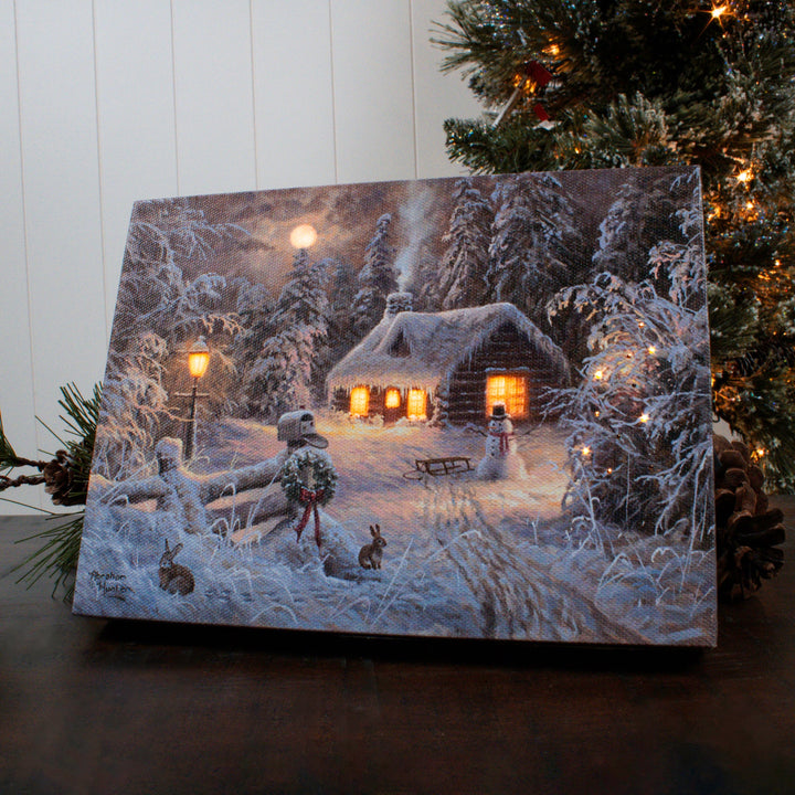 Holiday Home Mini Lighted Canvas