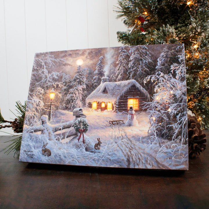 Holiday Home Lighted Canvas