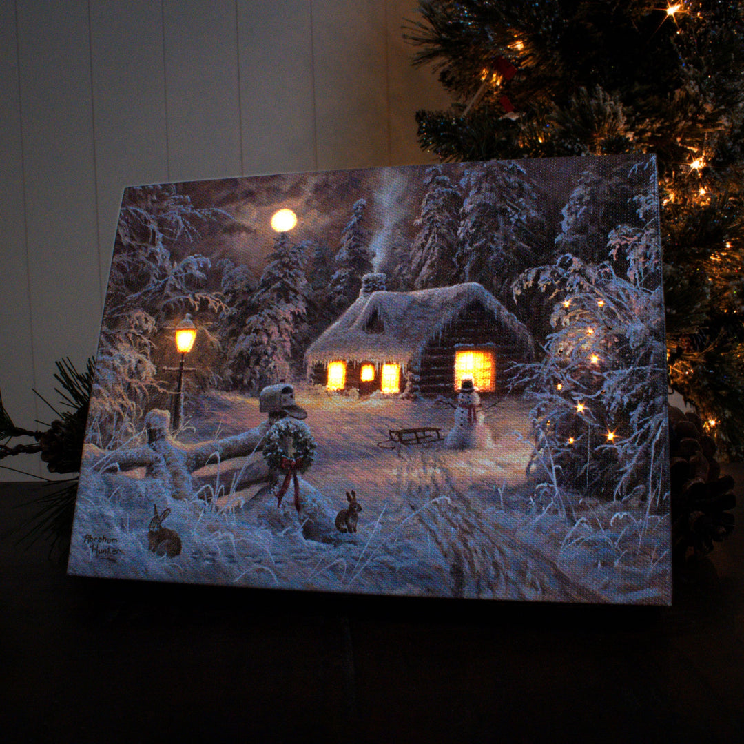 Holiday Home Lighted Canvas