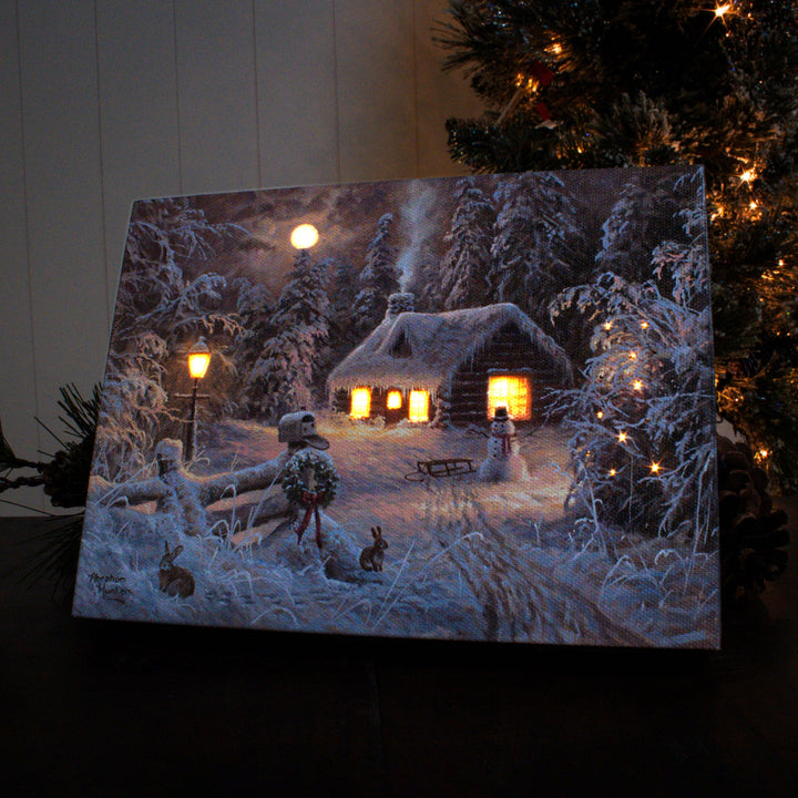 Holiday Home Lighted Canvas