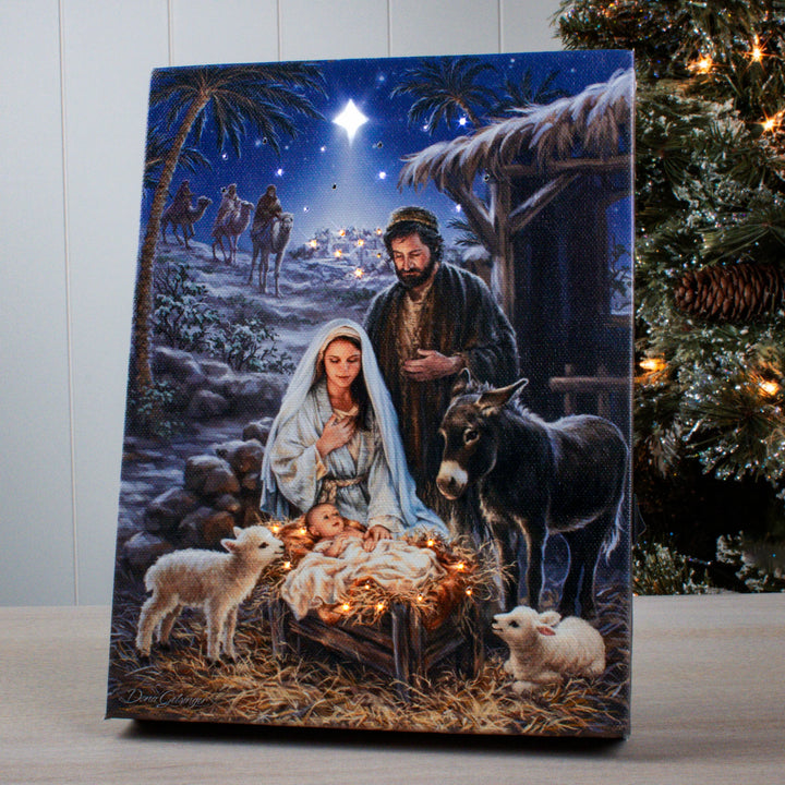 A Savior is Born Mini Lighted Canvas