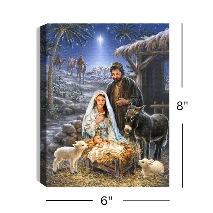 A Savior is Born Mini Lighted Canvas