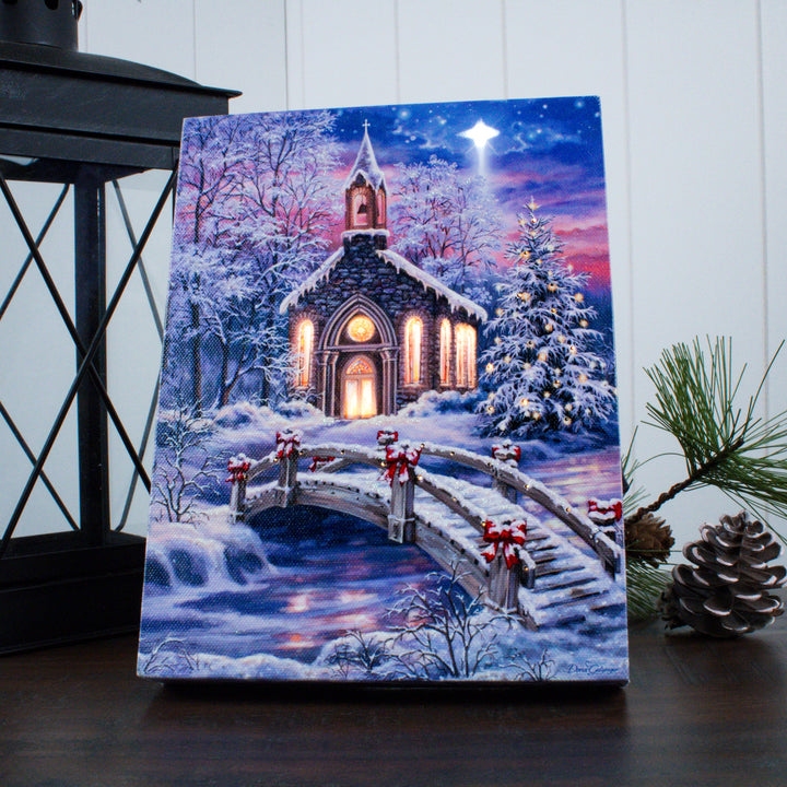 O Come Emmanuel Mini Lighted Canvas