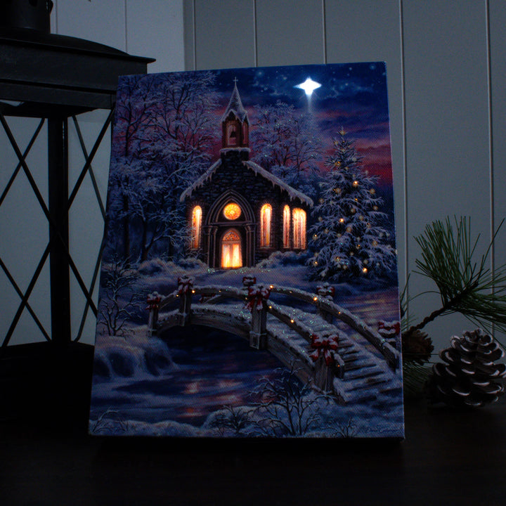 O Come Emmanuel Mini Lighted Canvas