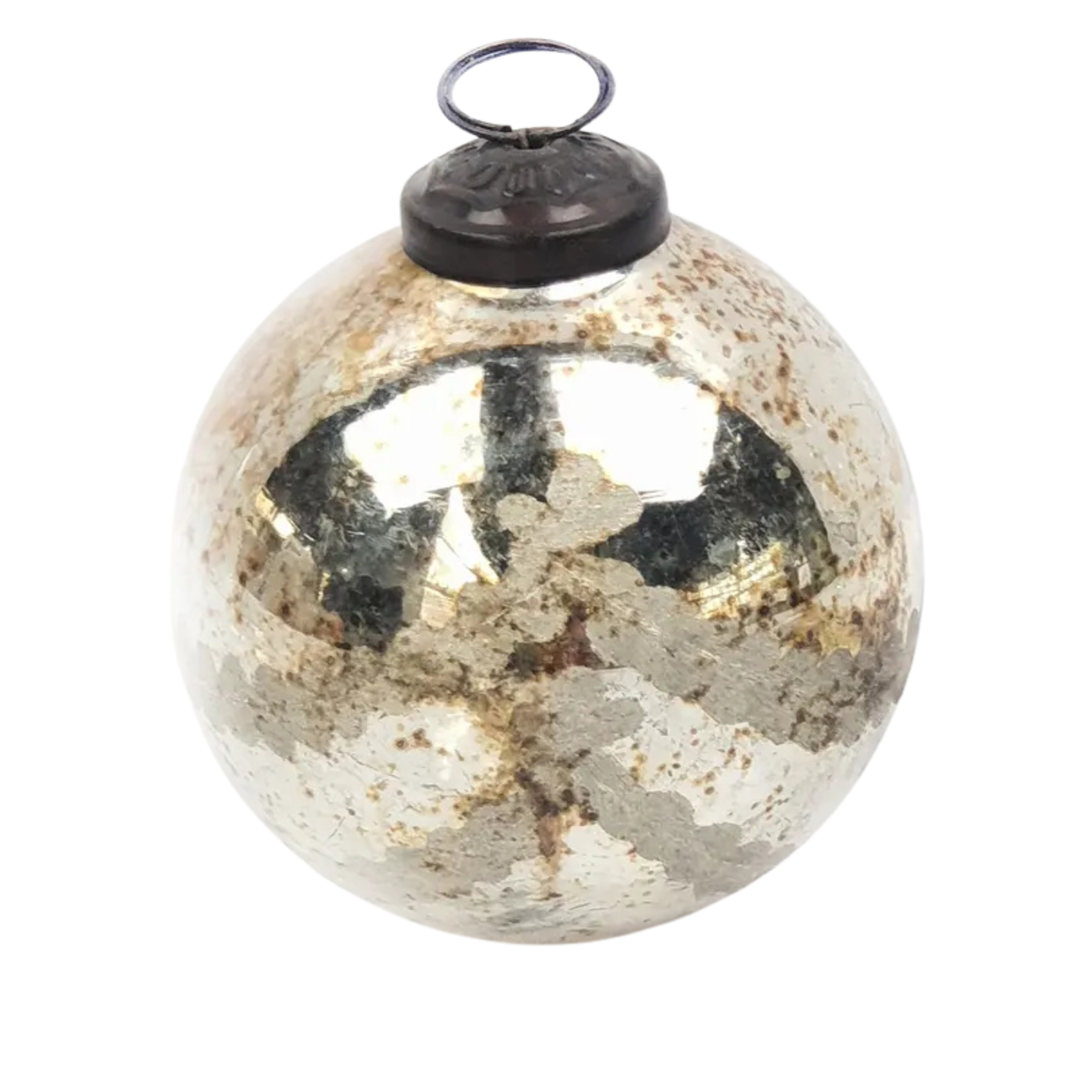 Notre Dame Antiqued Glass Ball Ornament