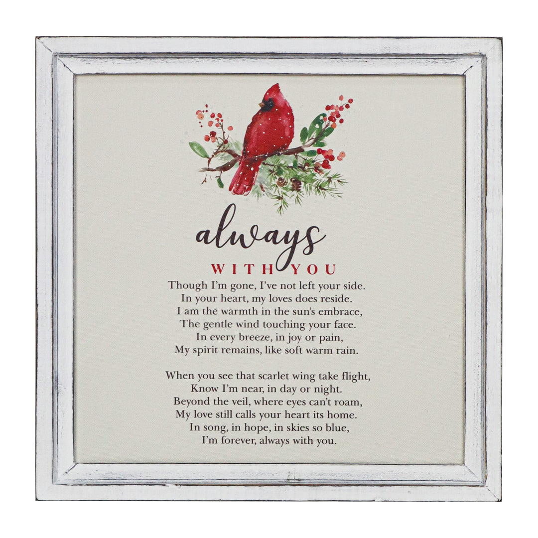 Always With You Cardinal Framed Canvas