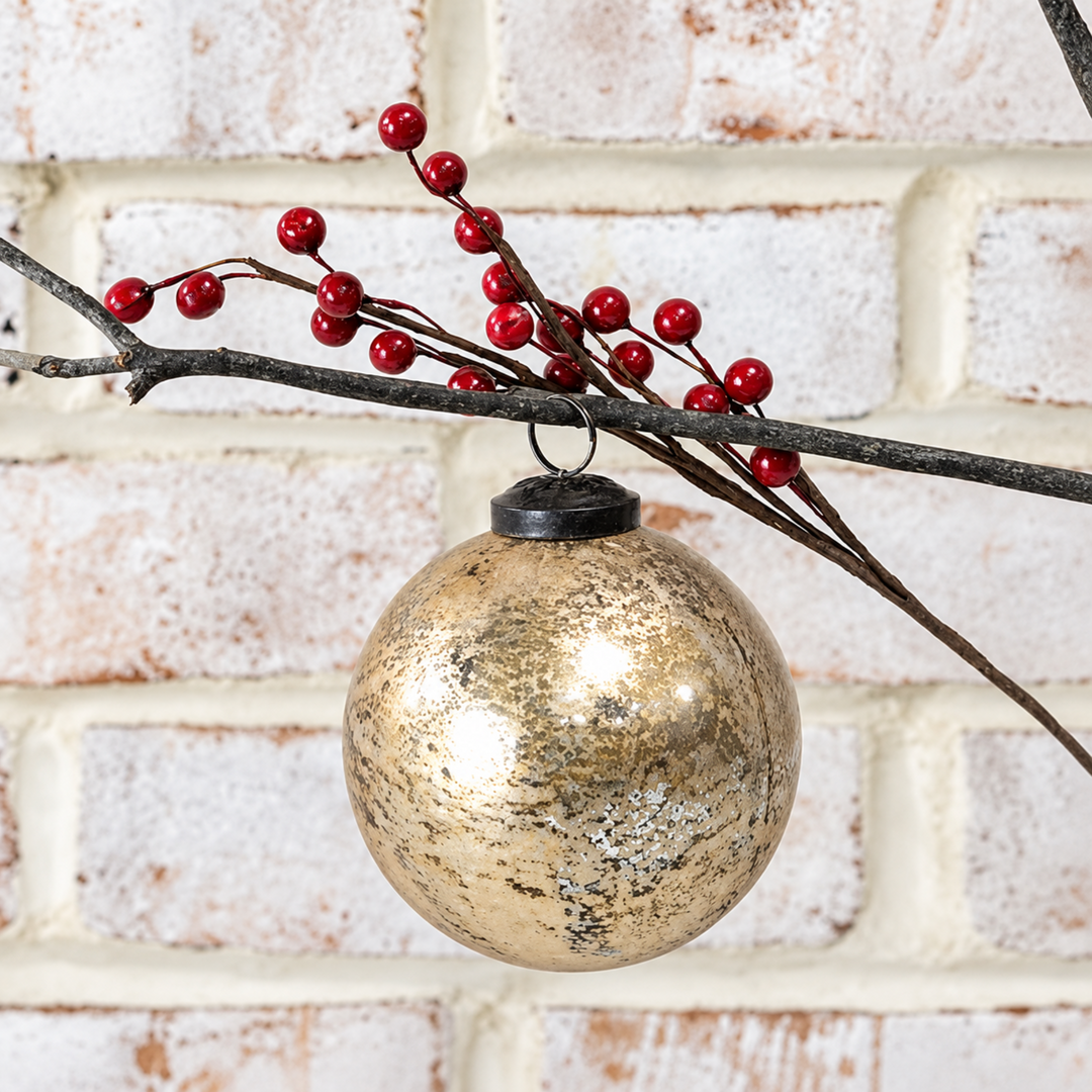 Antique Gold Foil Round Ornament