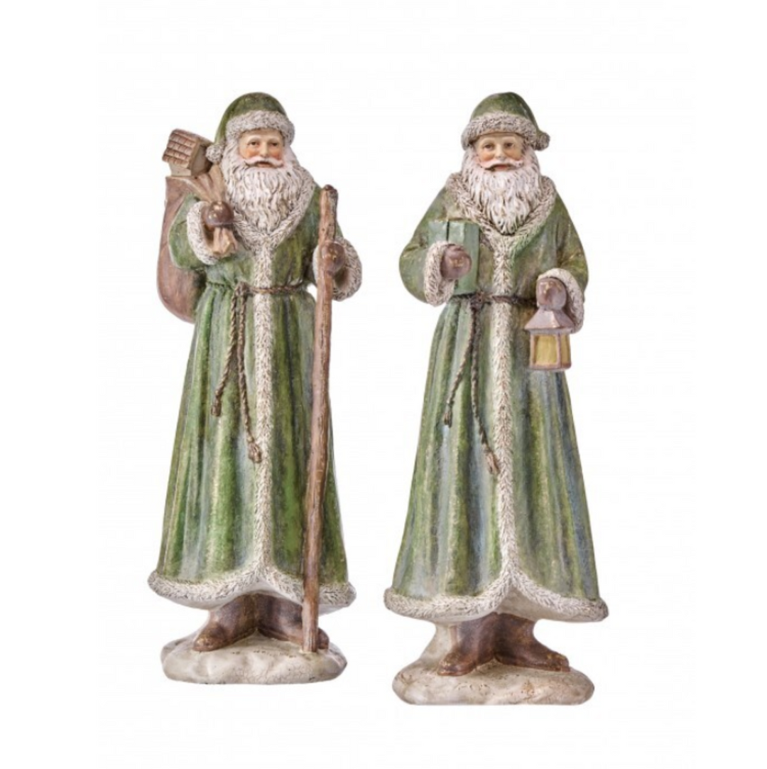 Antique Green Santa Figurine