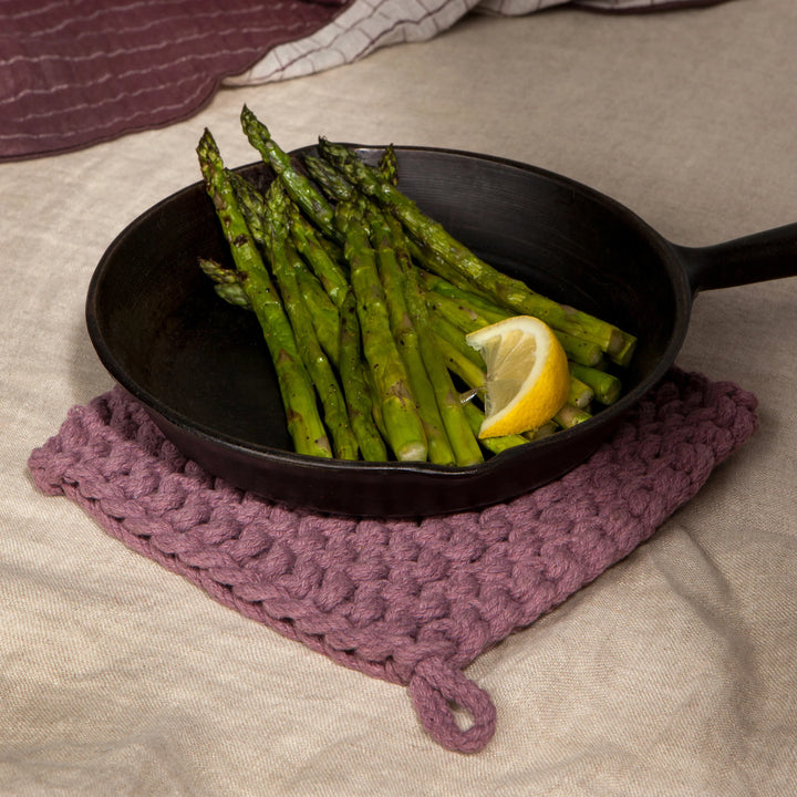 Ash Plum Crochet Potholder