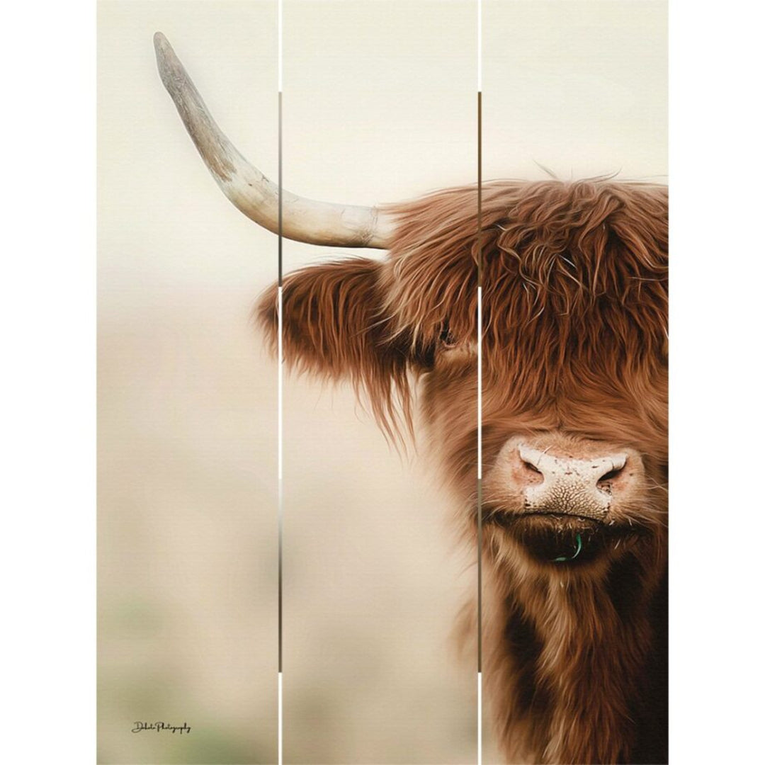 Flanna the Cow Wooden Print