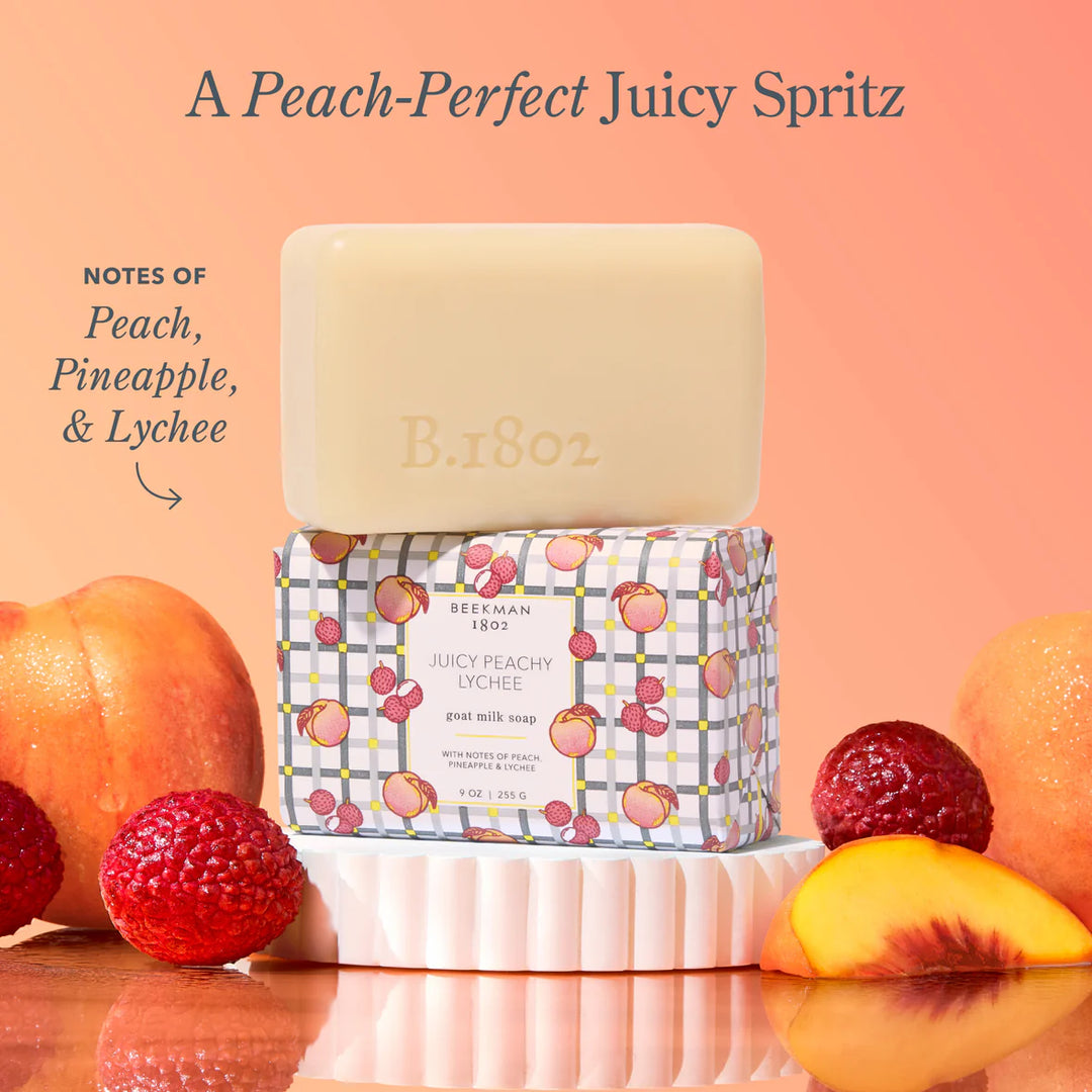 Juicy Peachy Lychee Goat Milk Bar Soap