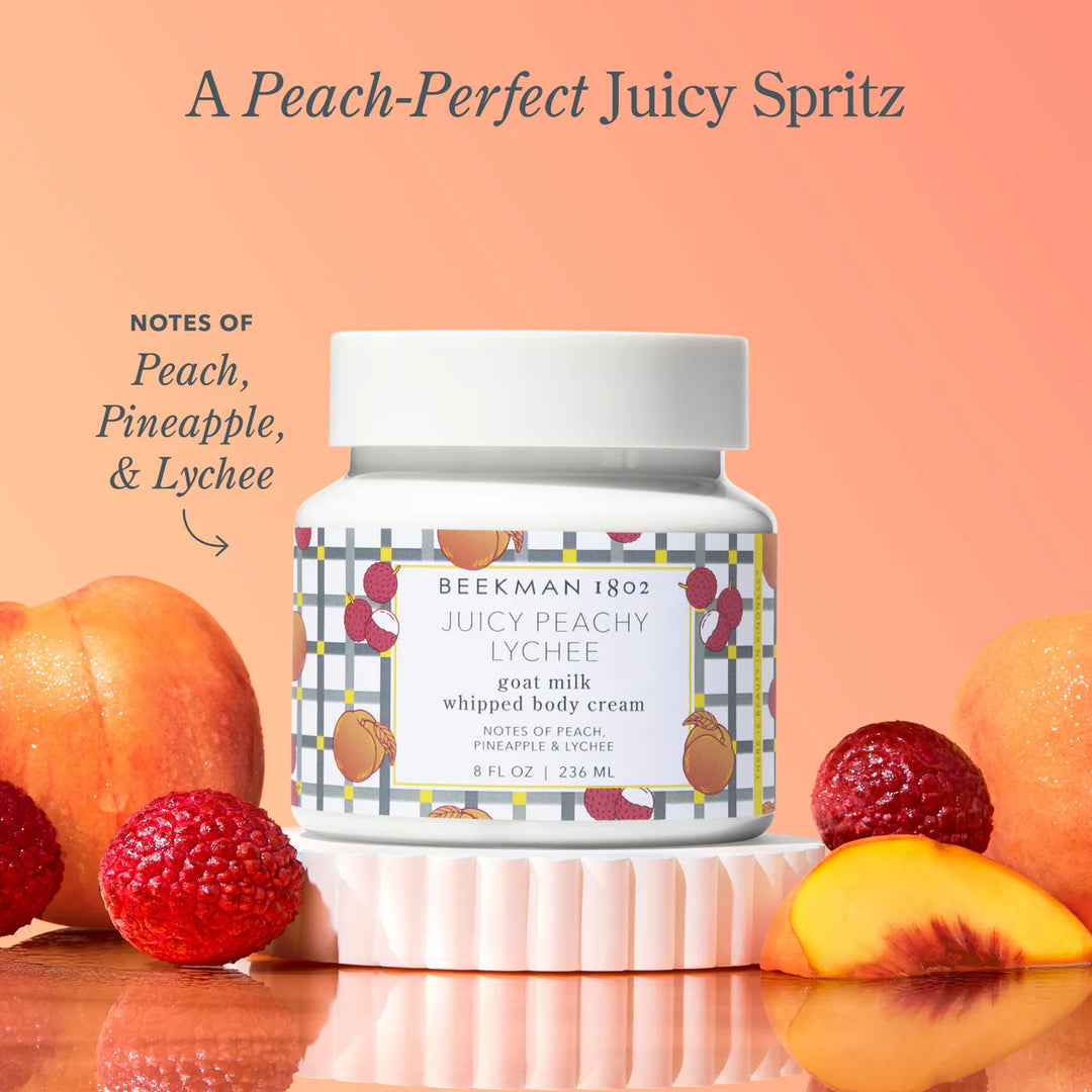 Juicy Peachy Lychee Goat Milk Whipped Body Cream
