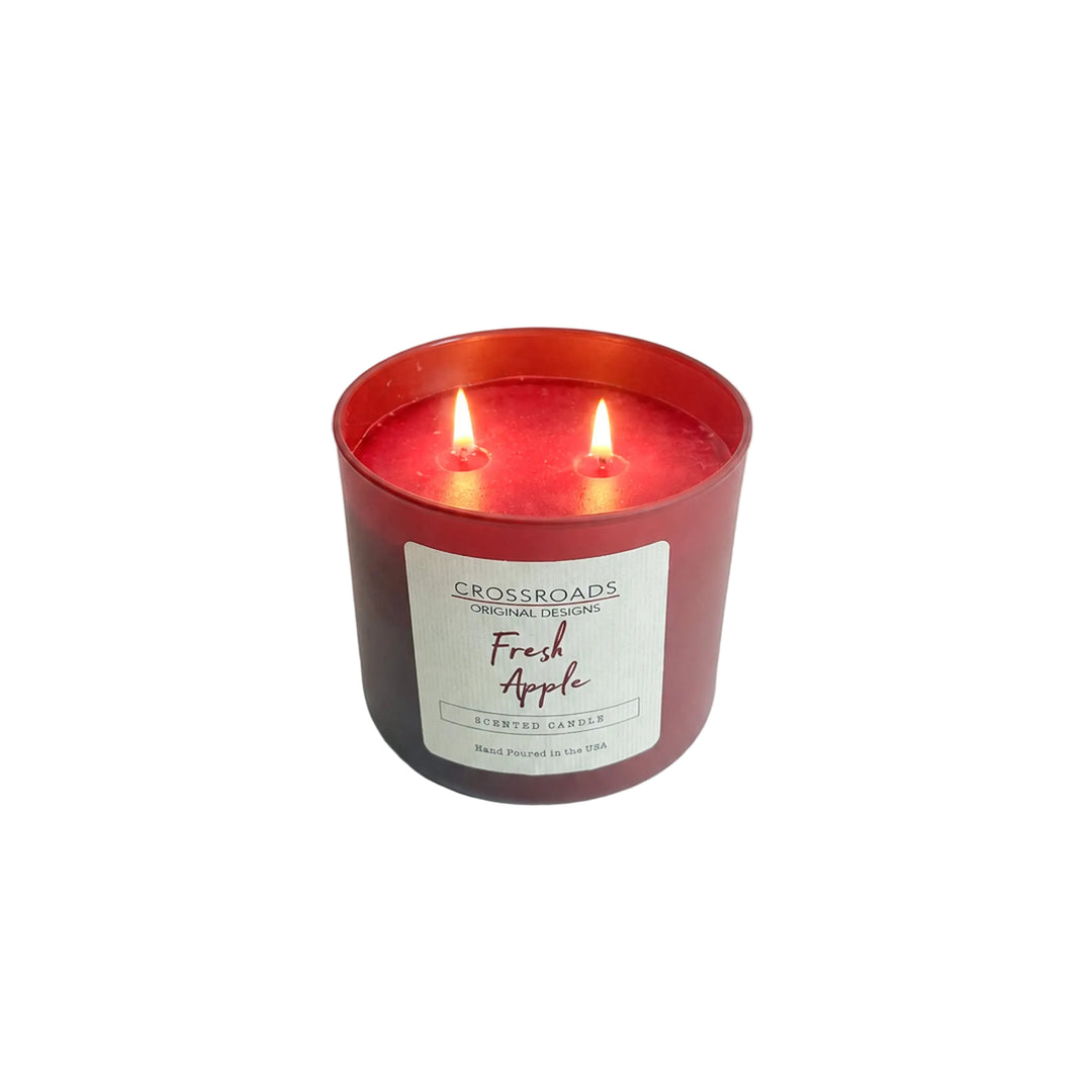 Fresh Apple Colored Glass Candle