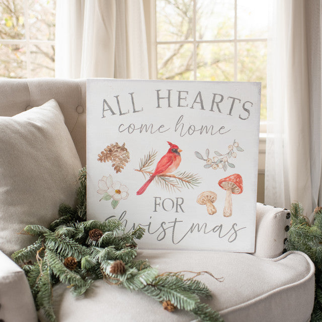 All Hearts Come Home Woodland Sign
