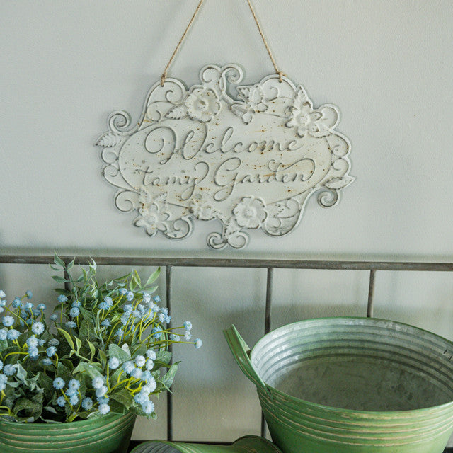 Welcome To My Garden Sign