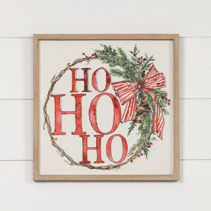 Watercolor Holiday Wreath Sign