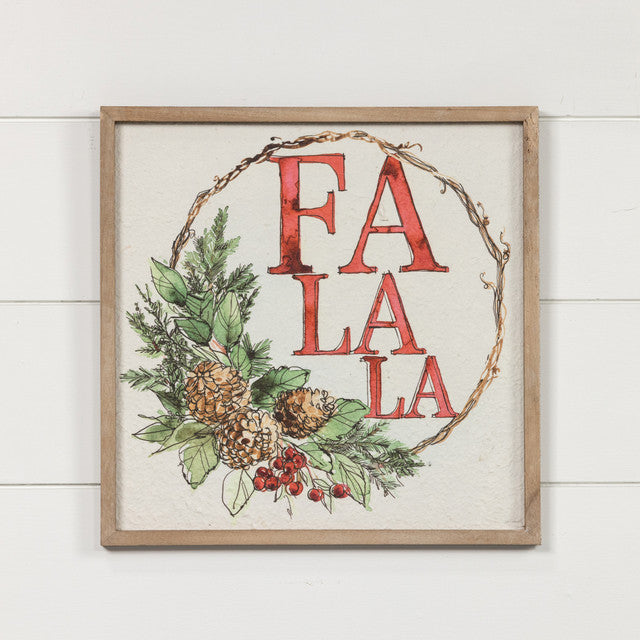 Watercolor Holiday Wreath Sign