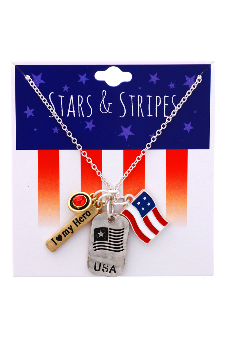 USA Flag Necklace