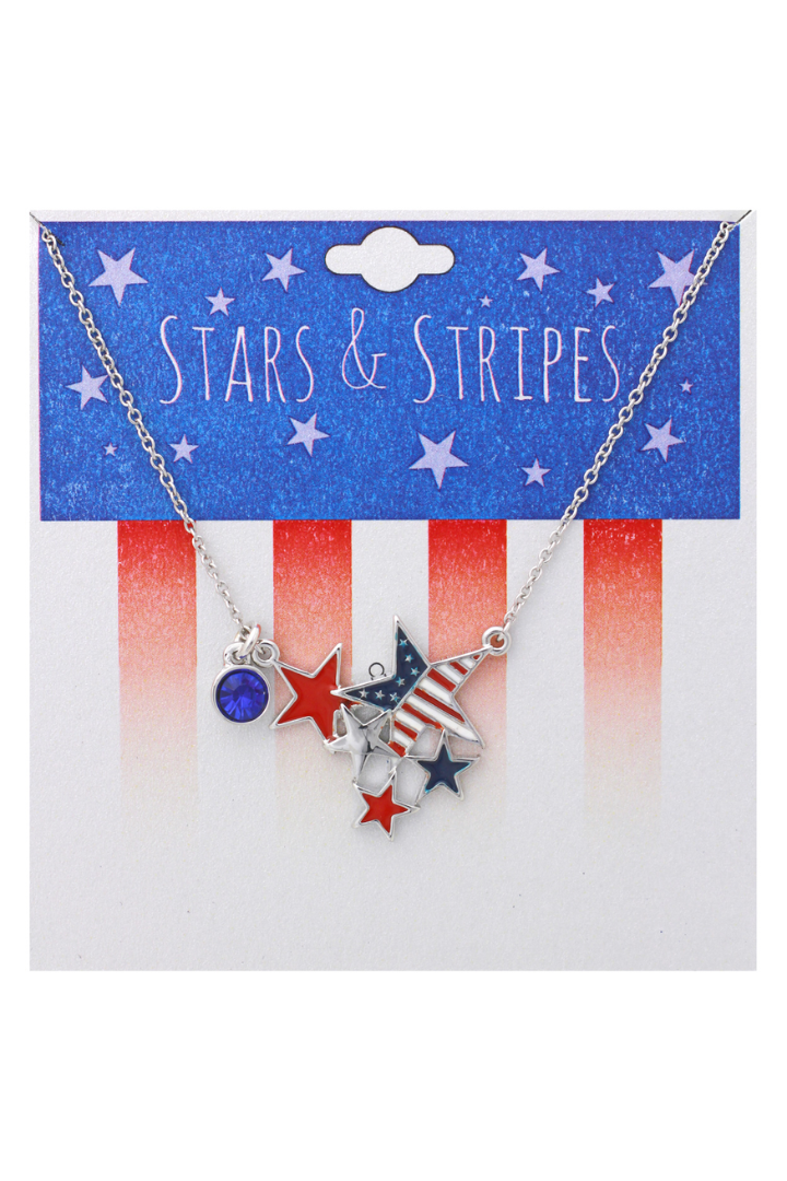 American Flag Star Necklace