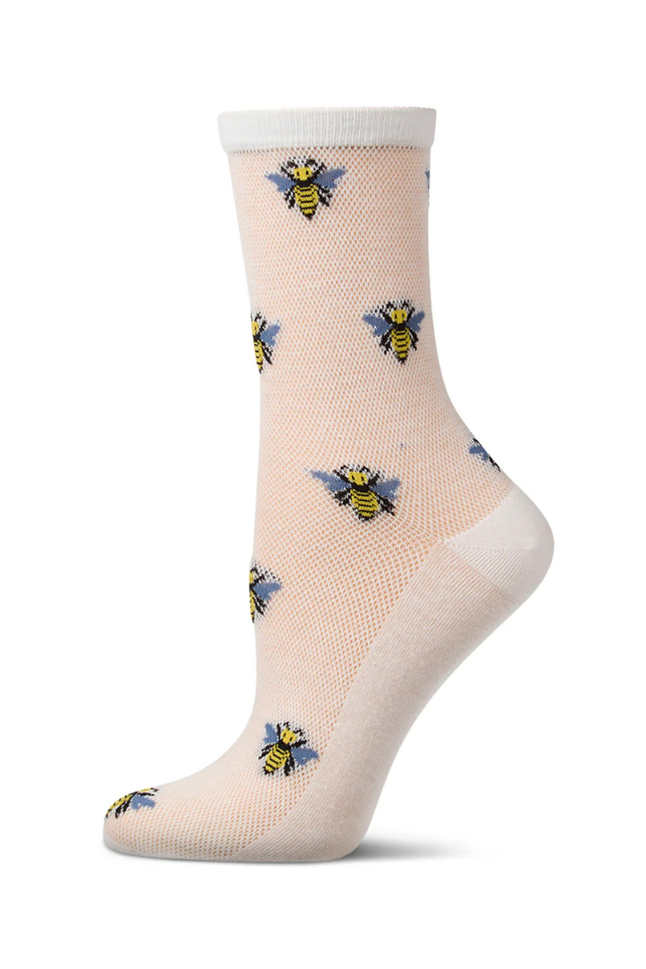 Bee Mesh Crew Socks