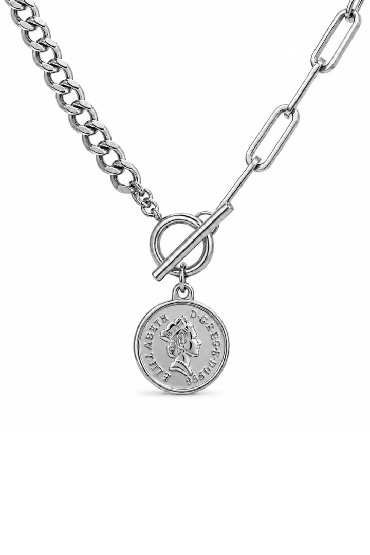 Ellie Vail Stacie Toggle Chain Coin Necklace