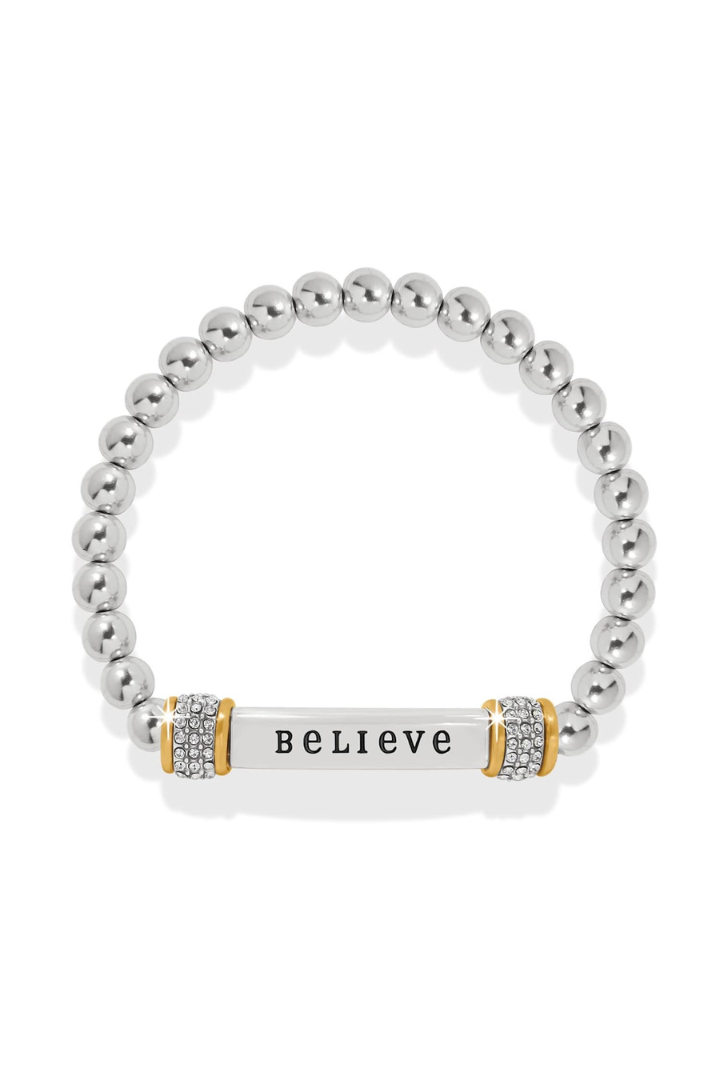 Brighton Meridian Believe Two Tone Stretch Bracelet