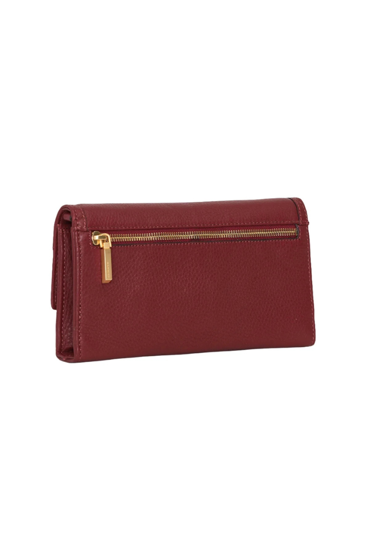 Hammitt AJ Crossbody Clutch - Pomodoro Red / Brushed Gold Hammered