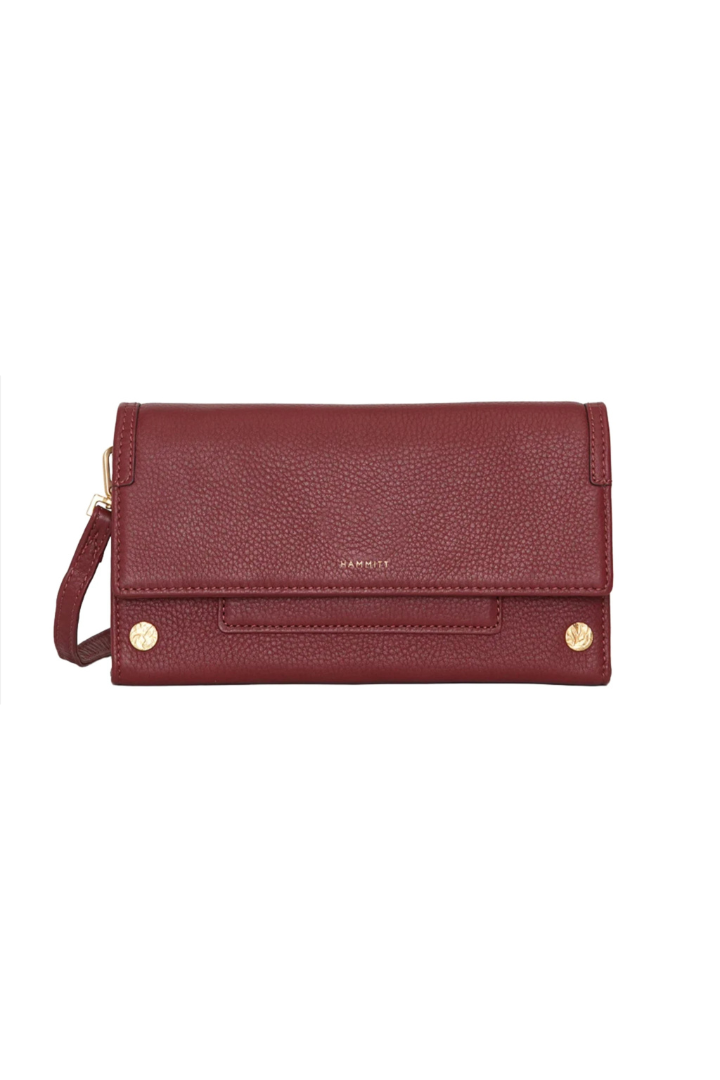 Hammitt AJ Crossbody Clutch - Pomodoro Red / Brushed Gold Hammered