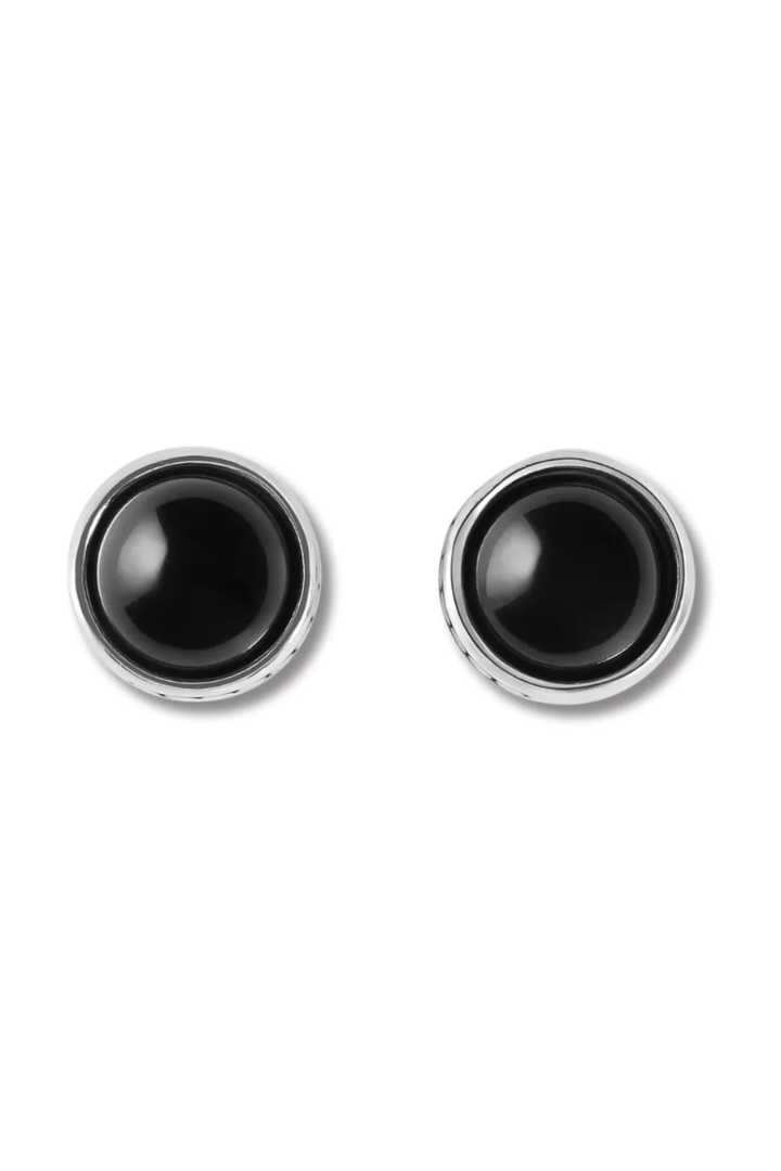 Brighton Pebble Dot Onyx Post Earrings