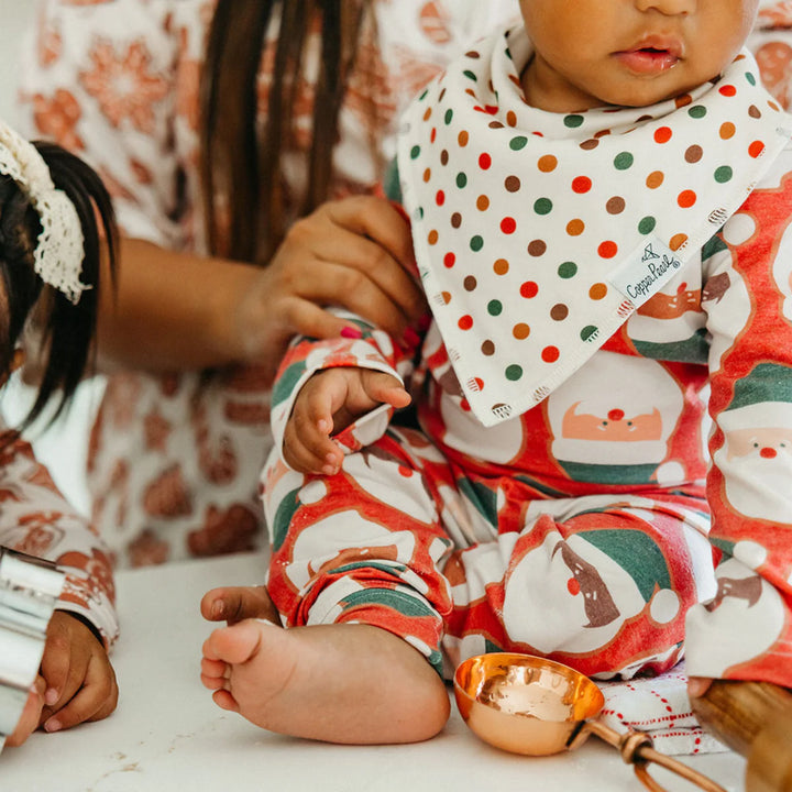 Gingerbread Bandana Bib Set