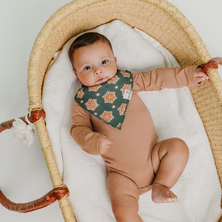 Gingerbread Bandana Bib Set