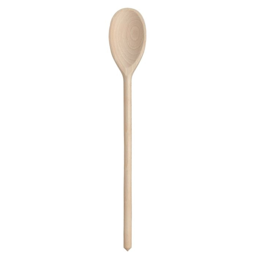 Wooden spoon on a white background