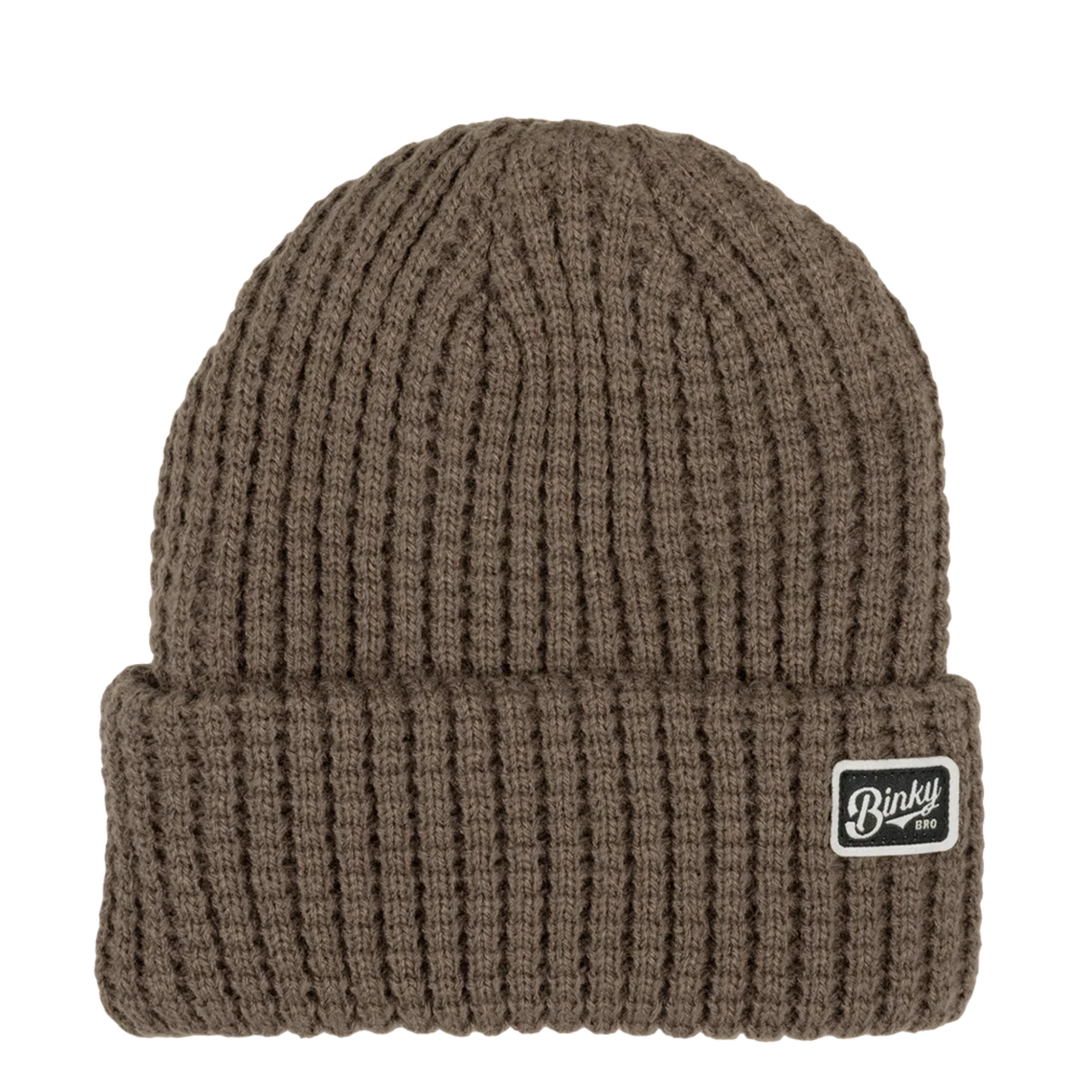 BinkyBro Baby & Kid's Brown Waffle Beanie 