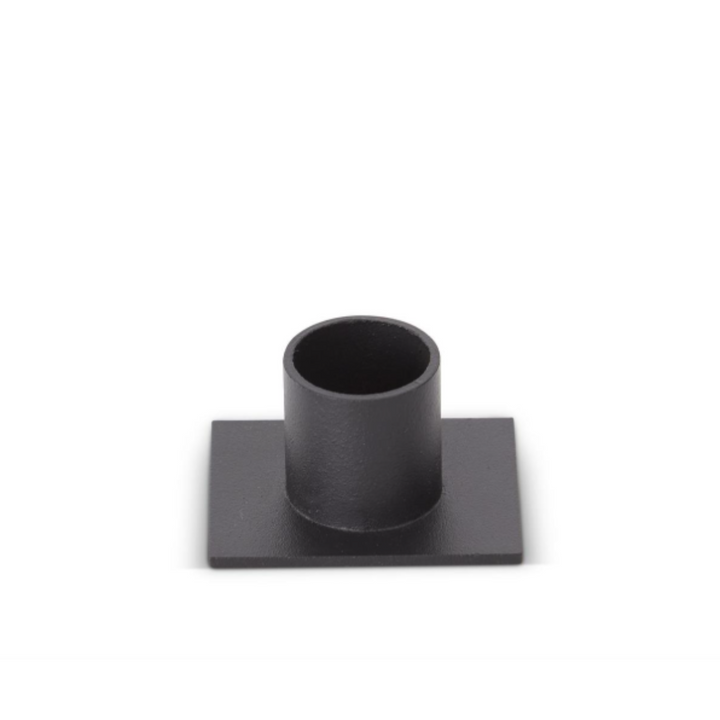 Black metal bracket on a white background