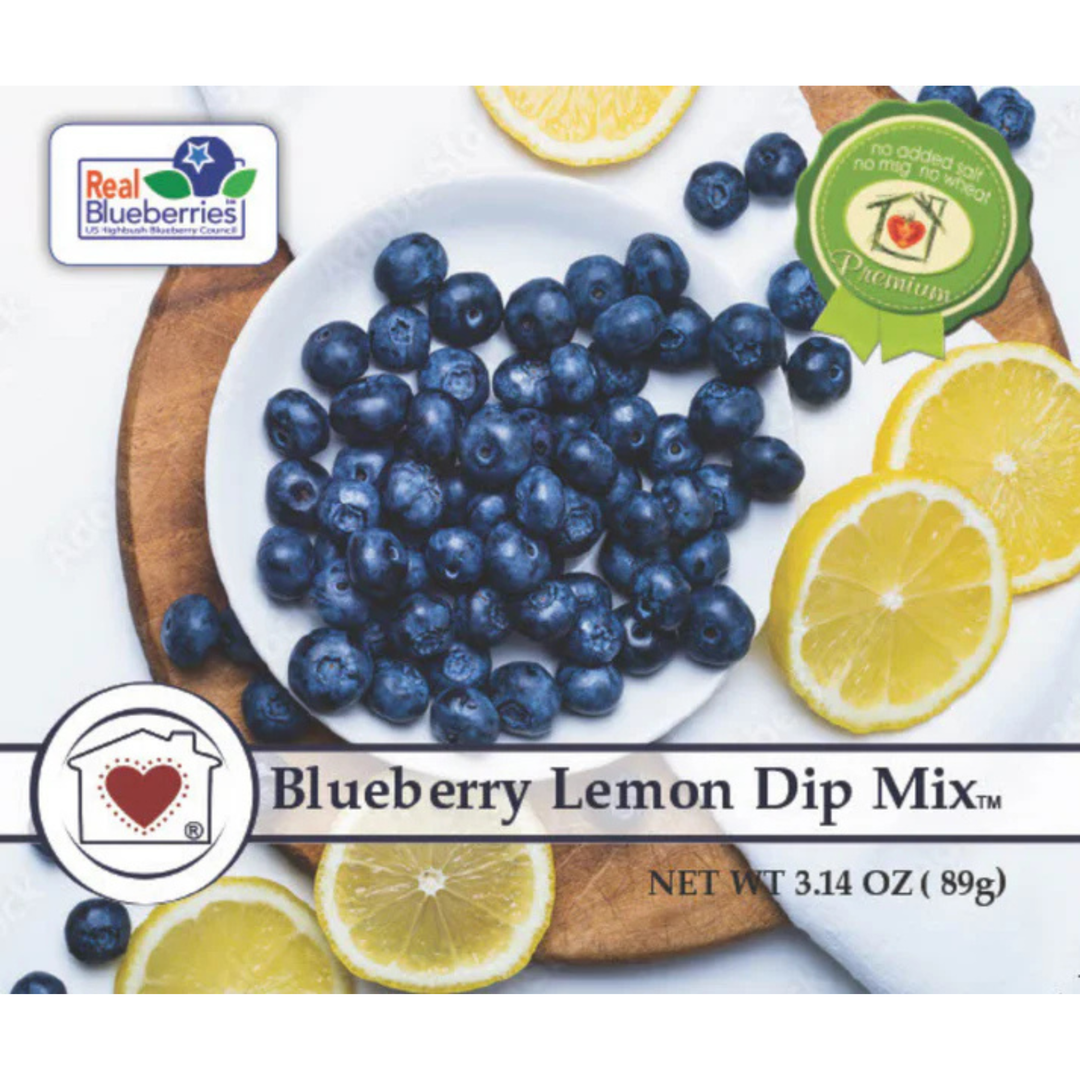 Blueberry Lemon Dip Mix food label