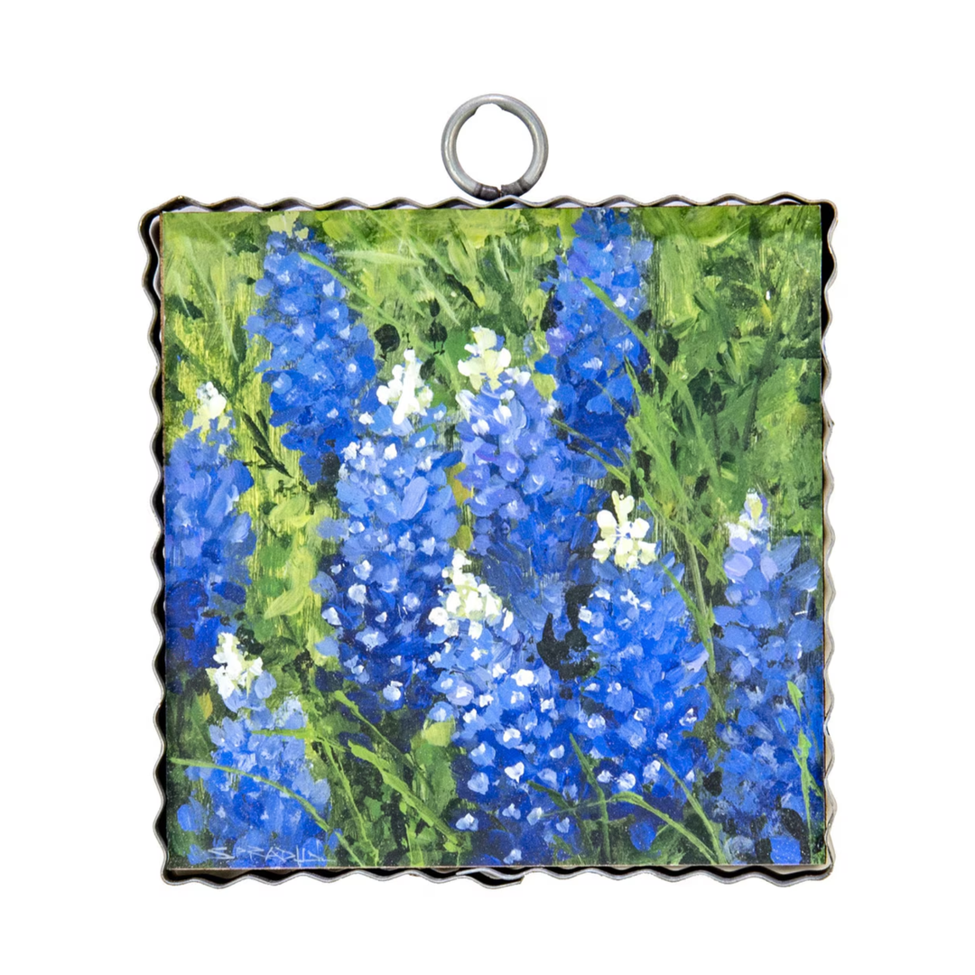 Bluebonnets Gallery Scalloped Mini Print on white background