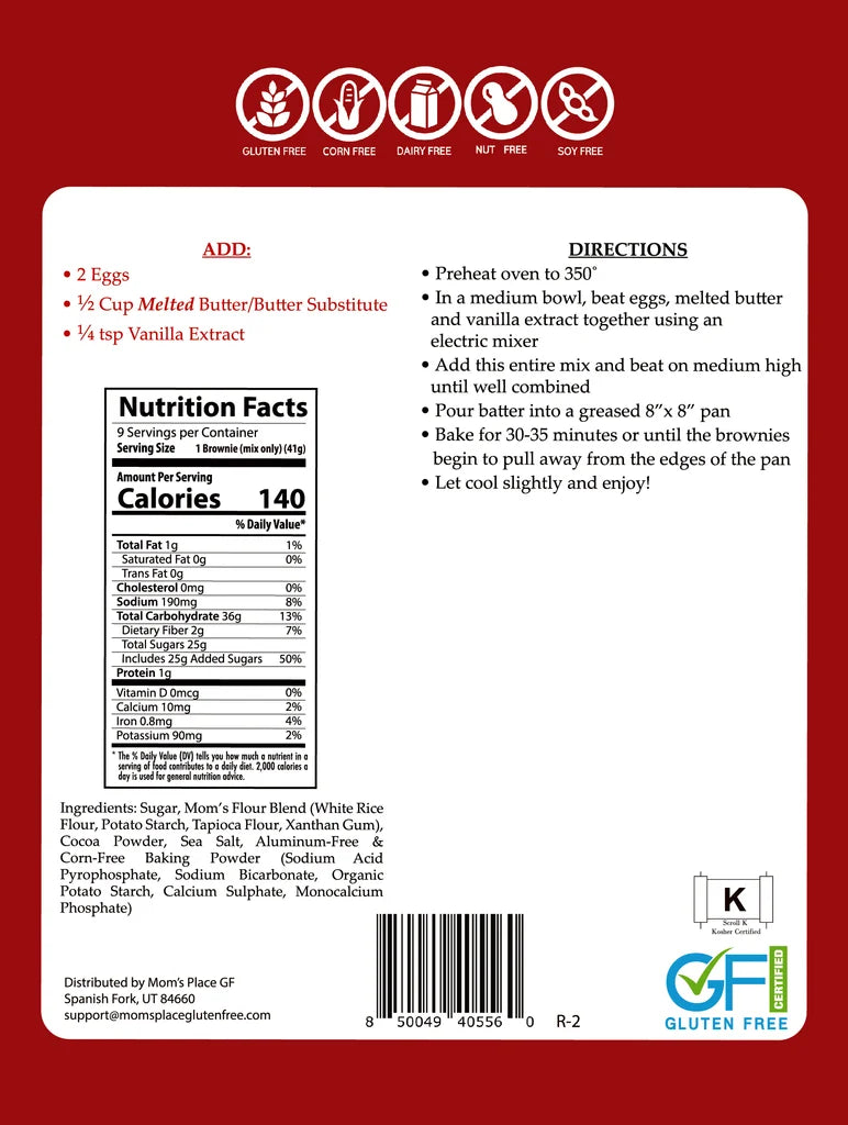 Mom's Best Brownie Mix Gluten Free