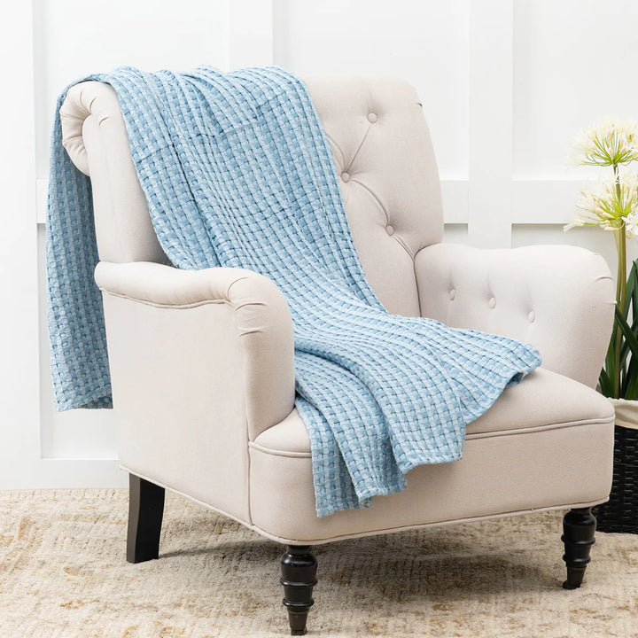 Vintage Dyed Bamboo Waffle Throw