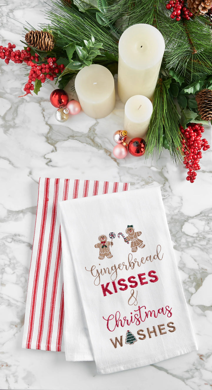Gingerbread Kisses & Christmas Wishes Kitchen Towel