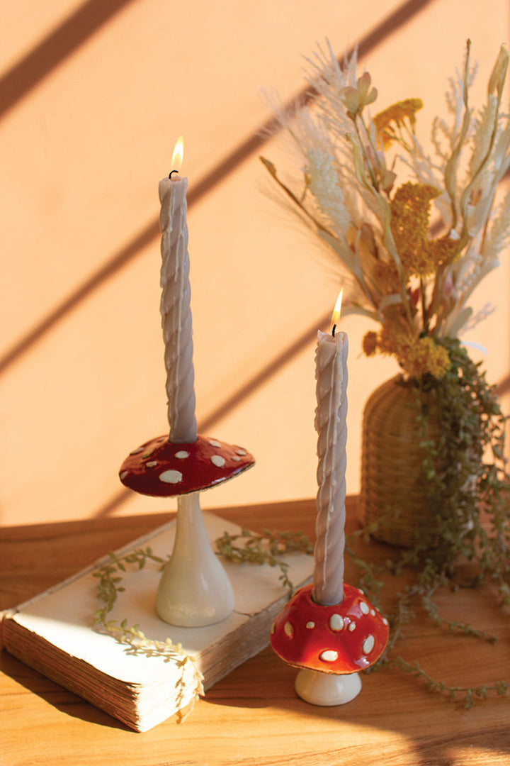 Mushroom Taper Candle Holder