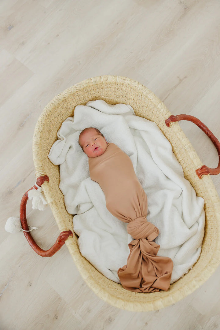 Pecan Knit Swaddle Blanket