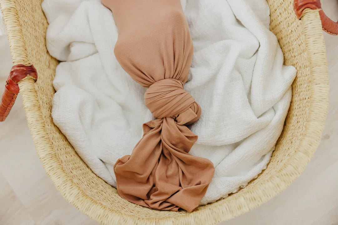 Pecan Knit Swaddle Blanket