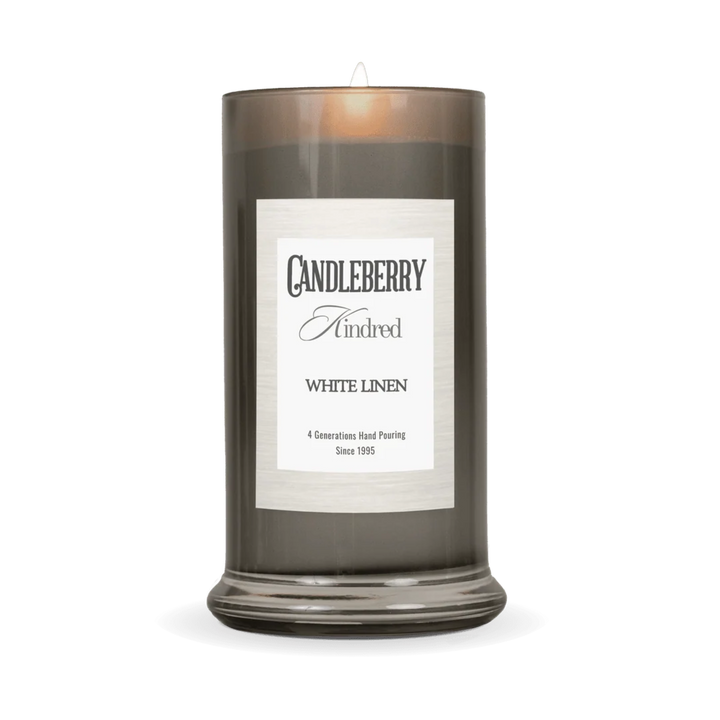 Candleberry Kindred White Linen Large Jar Candle