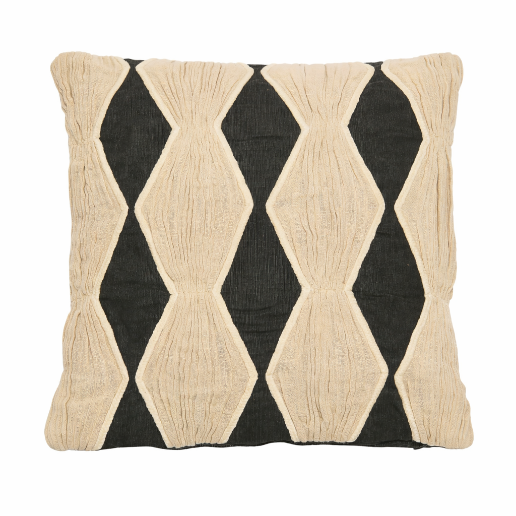 Textured Geometric Accent Pillow
