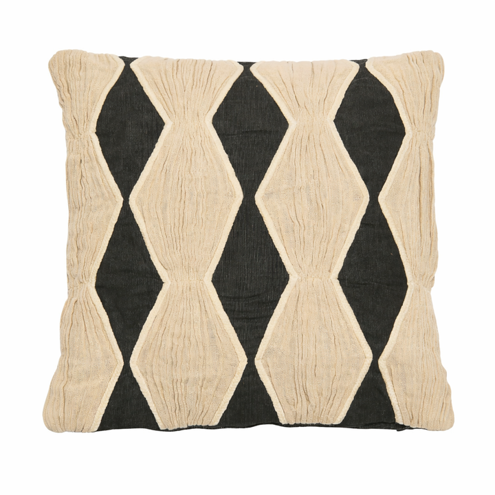 Textured Geometric Accent Pillow