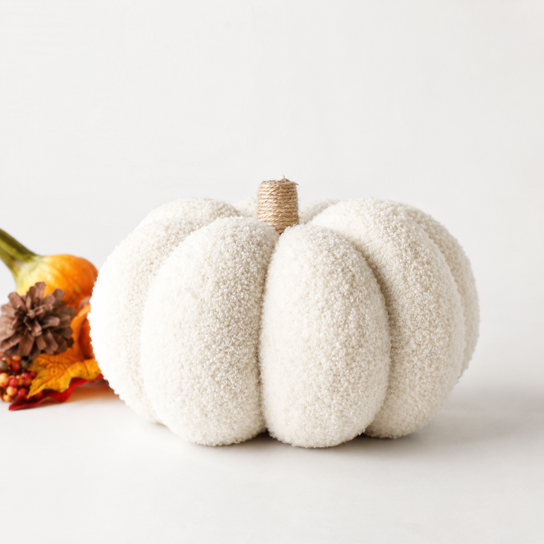 Beige Teddy Cloth Pumpkin