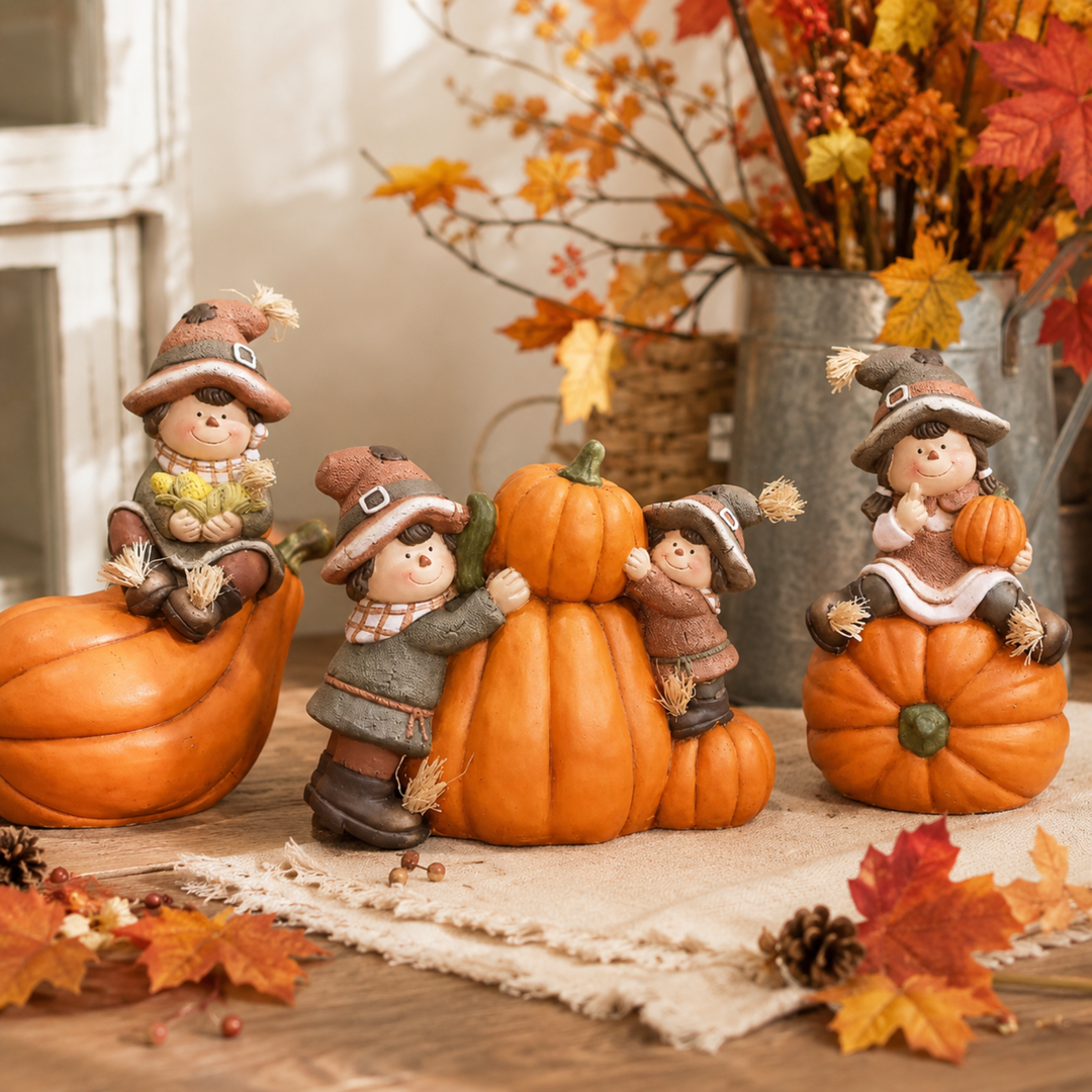 Pumpkin Harvest Figurine