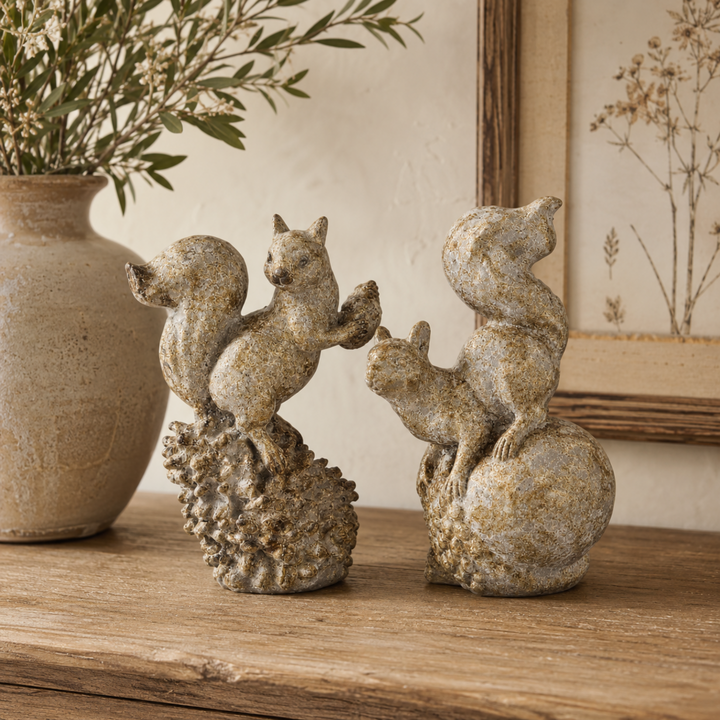 Antiqued Gold Harvest Squirrel