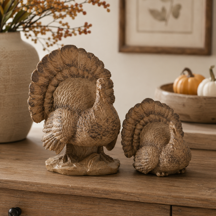 Brown Woodland Turkey Figurine
